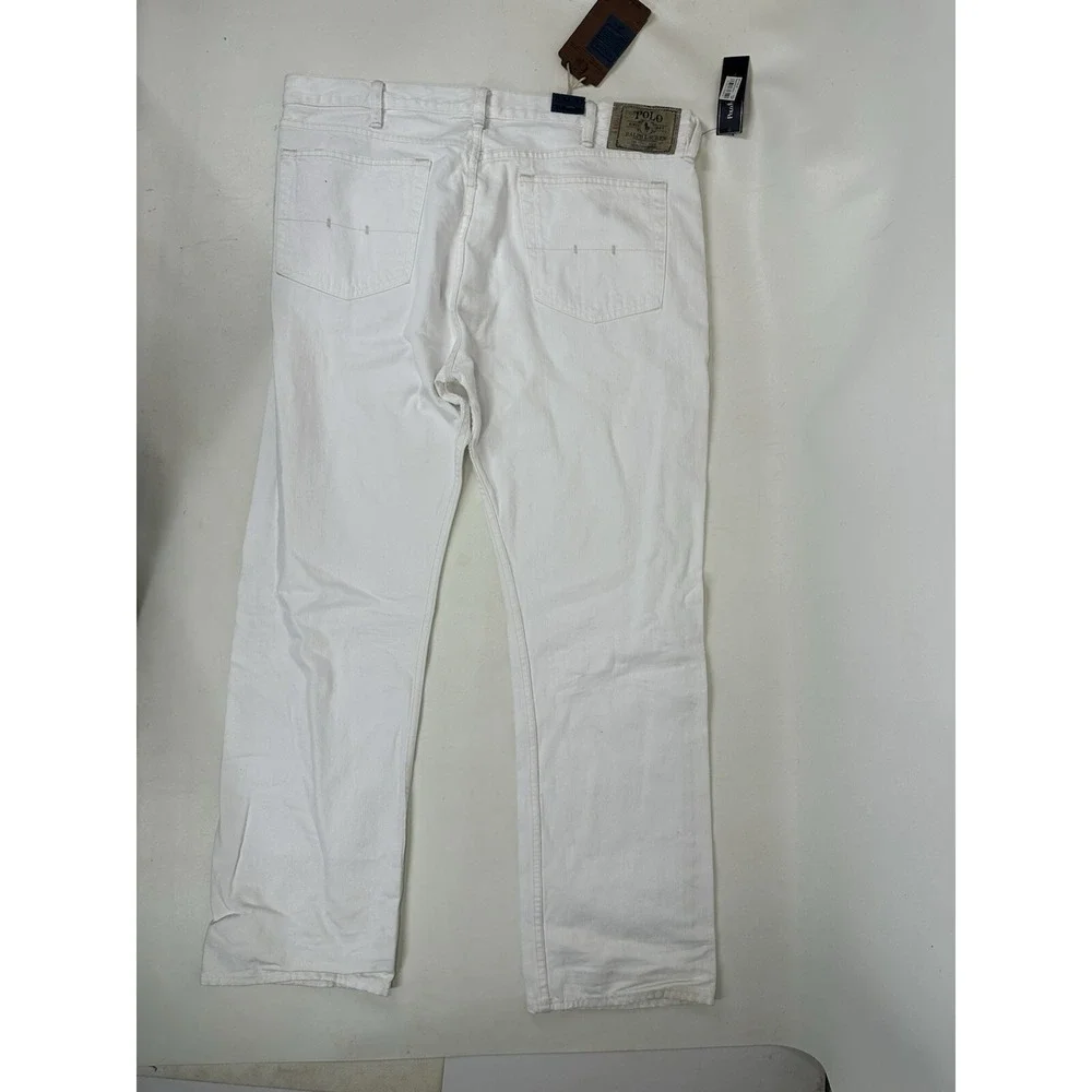 Polo Ralph Lauren Classic 867 Straight Hudson NWT white jeans Size‎ 38x32